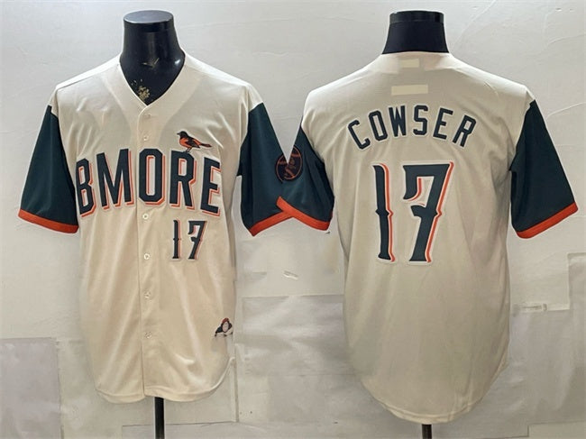 Baltimore Orioles #17 Colton Cowser Natural CONTON 2026 City Connect Stadium Stitched Jersey