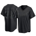 Detroit Tigers #35 Justin Verlander Player Black CONTON T-shirt Home Game Stitched Jerseys