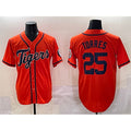 Detroit Tigers #25 Gleyber Torres Orange CONTON With Patch Vapor Premier Limited Stitched Jersey