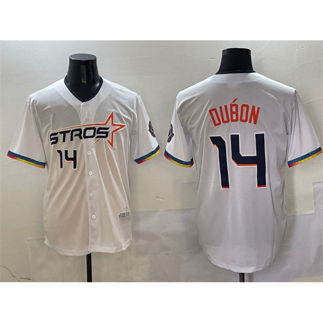 Houston Astros #14 Mauricio Dub¨®n White CONTON 2025 City Connect Limited Stitched Jersey