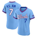 Atlanta Braves #7 Ha-Seong Kim Player Powder Blue CONTON 2026 City Connect T-shirt Limited Elite Home Game Stitched Jerseys