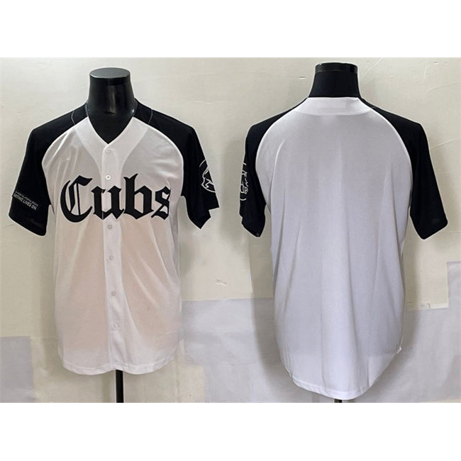 Chicago Cubs Blank White Black CONTON 'Gothic North Side Edition' Vapor Premier Limited Stitched Jersey