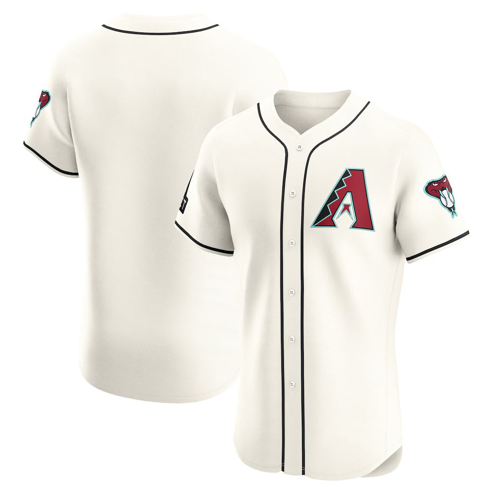 Arizona Diamondbacks White CONTON Home Elite Patch Jersey