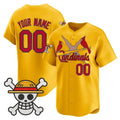 Custom St. Louis Cardinals x One Piece Gold CONTON Vapor Premier Limited Jersey - Stitched