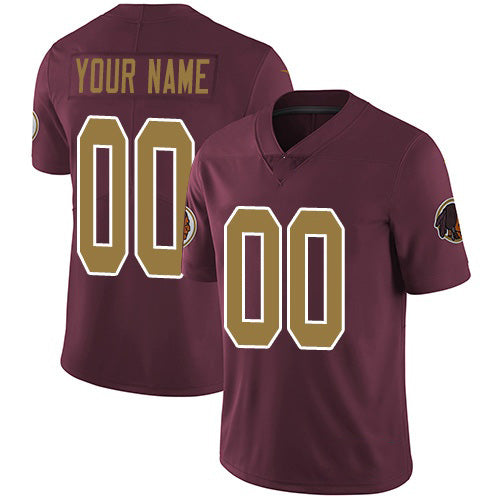 Custom W.Redskins Alternate Burgundy Red CONTON Vapor Untouchable 80th Anniversary Limited Jersey