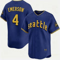 Seattle Mariners #4 Colt Emerson Royal CONTON 2025 Cool Base Stitched jersey