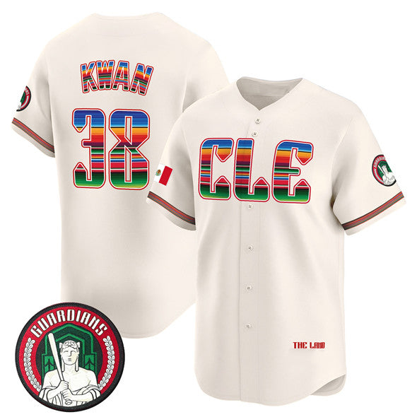 Cleveland Guardians #38 Steven Kwan Cream CONTON Mexico Vapor Premier Limited Stitched Jersey