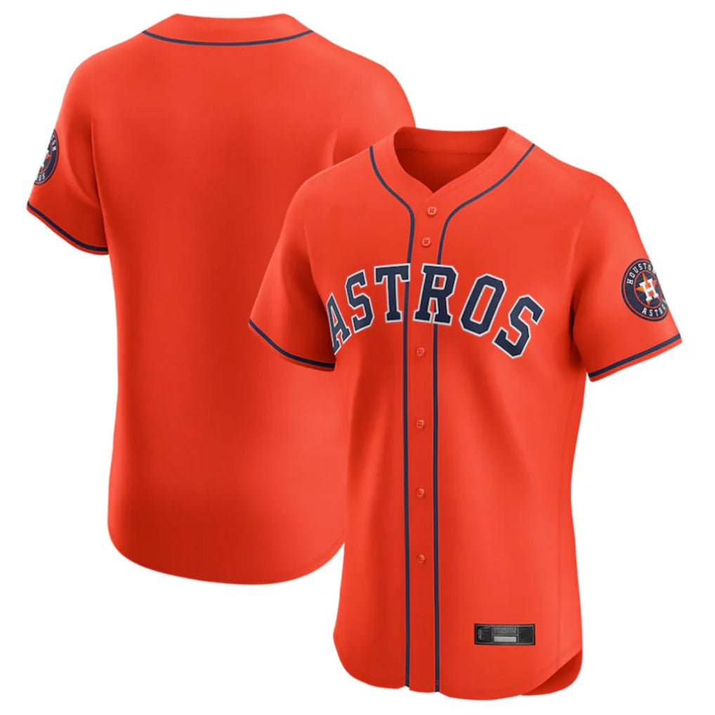 Houston Astros Blank Player Orange CONTON Home Limited Elite Stitched Jerseys