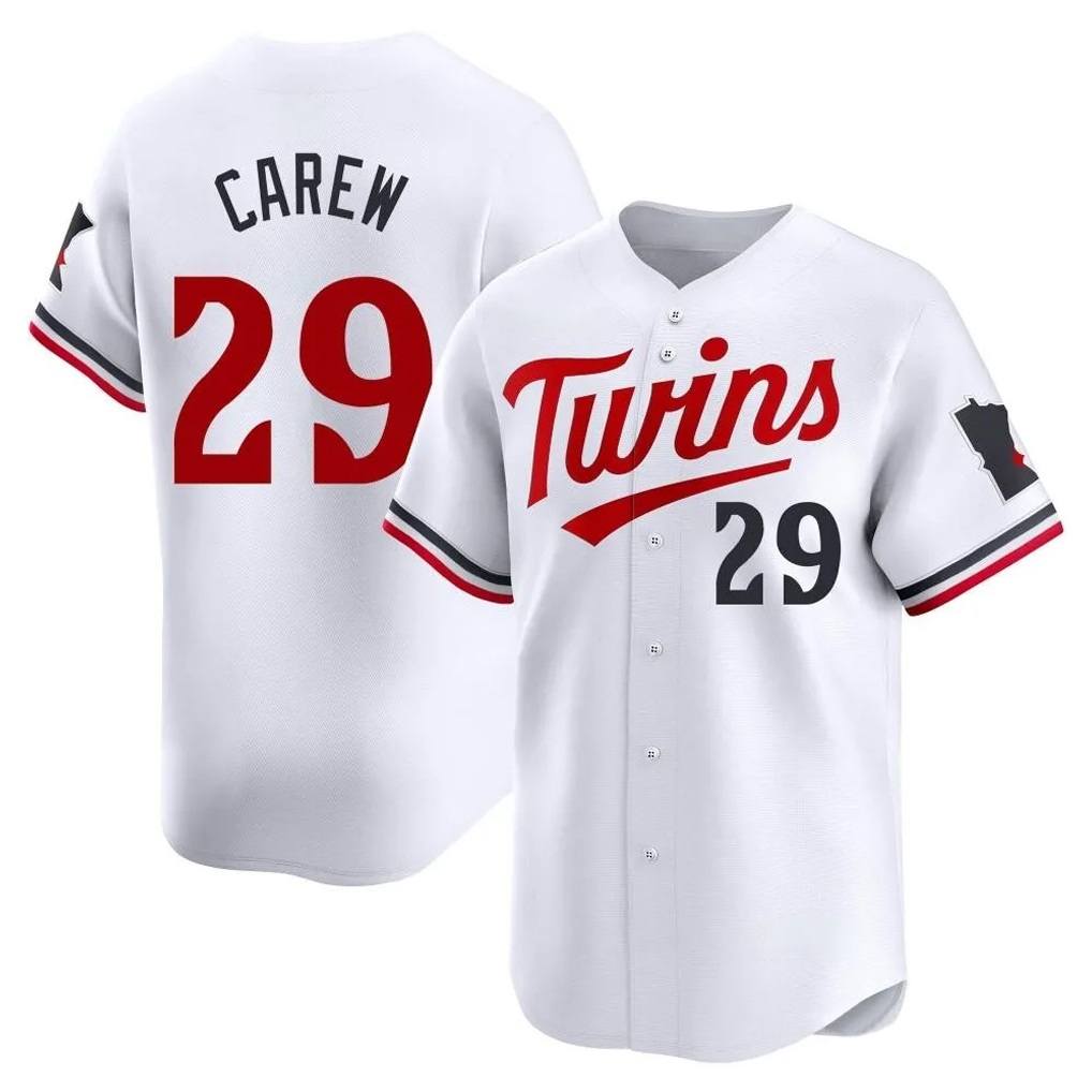 Minnesota Twins #29 Rod Carew Player White CONTONHome Limited Stitched Jerseys