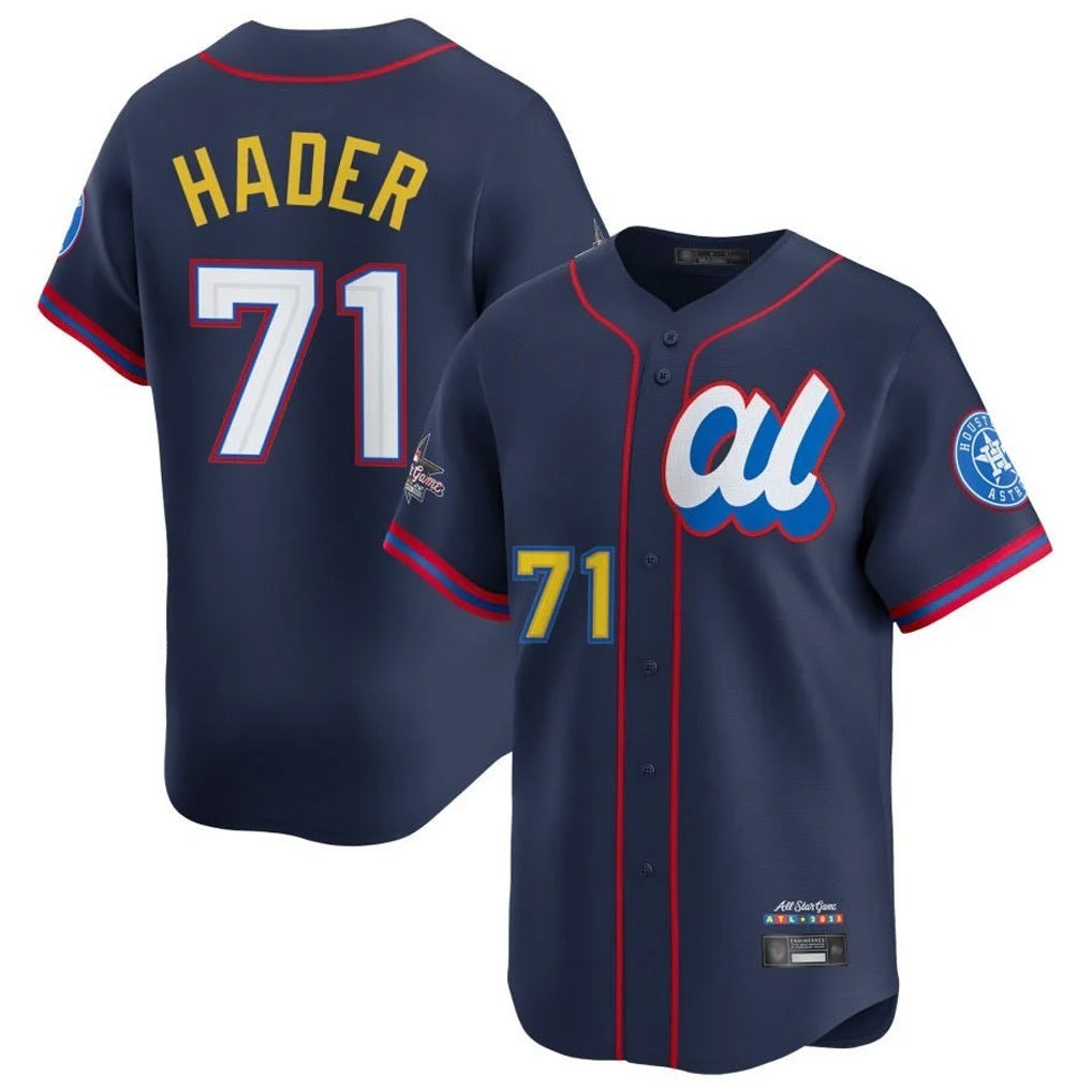 Houston Astros #71 Josh Hader Player Navy CONTON American League All-Star Game Limited Stitched Jerseys