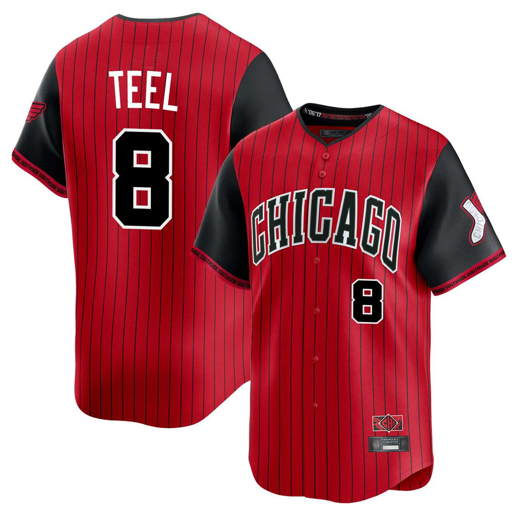 Chicago White Sox #8 Kyle Teel Player Red CONTON City Connect Limited Home Stitched Jerseys
