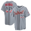 Detroit Tigers #29 Tarik Skubal USA 250 Fourth of July Road Stadium Jersey - Gray CONTON
