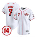 Cincinnati Reds #7 Spencer Steer Player White CONTON Vapor Premier Limited Home Stitched Jerseys