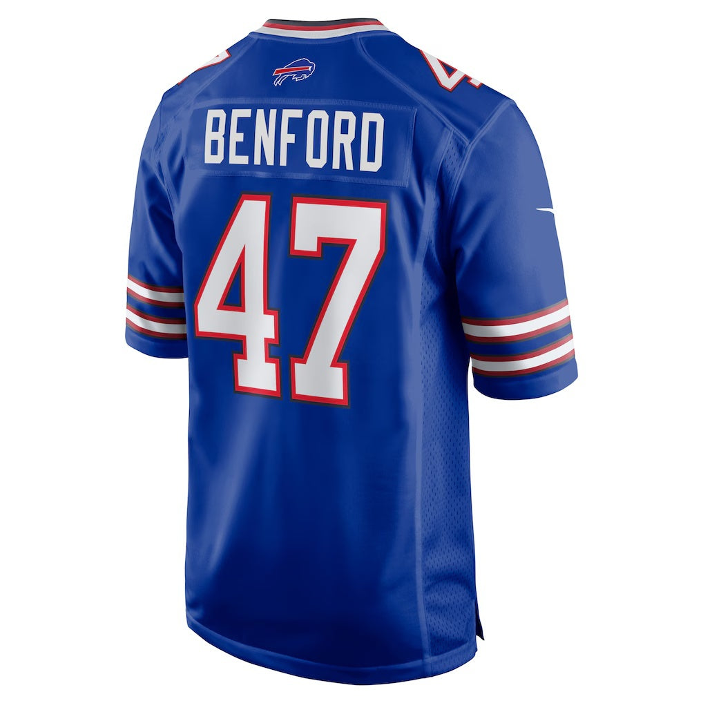 B.Bills #47 Christian Benford Royal CONTON Game Jersey