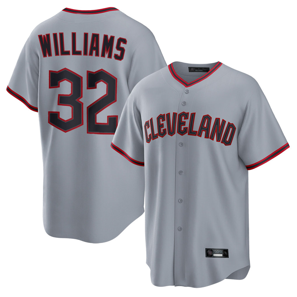 Cleveland Guardians #32 Gavin Williams Player Gray CONTON Home Game Stitched Jerseys