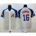 Atlanta Braves #16 Travis dArnaud White CONTON 2023 City Connect Flex Base Stitched Jersey