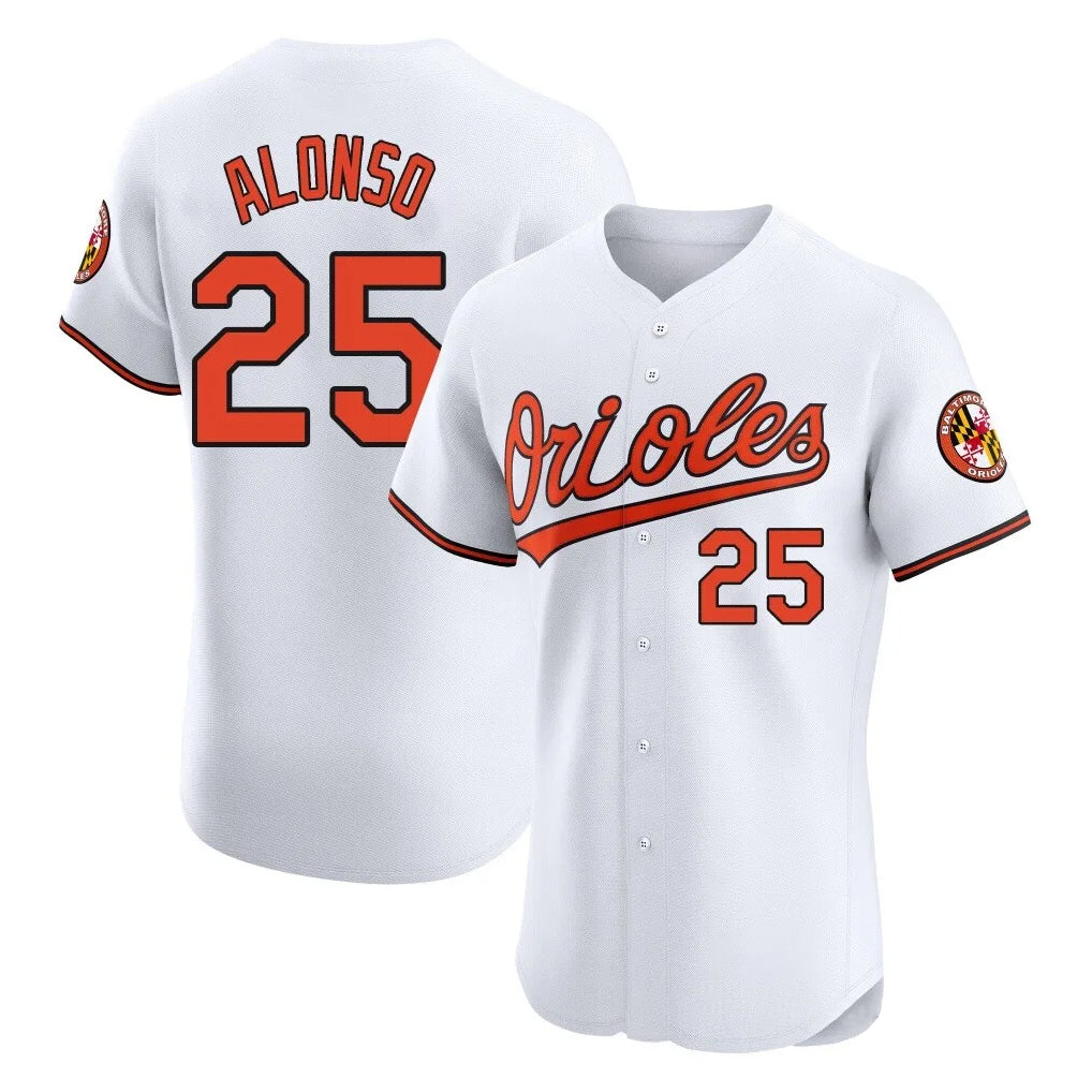 Baltimore Orioles #25 Pete Alonso Player White CONTON Limited Elite Home Game Stitched Jerseys