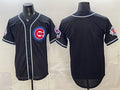 Chicago Cubs Blank 2026 Fashion Replica Black CONTON Out Stitched Jersey