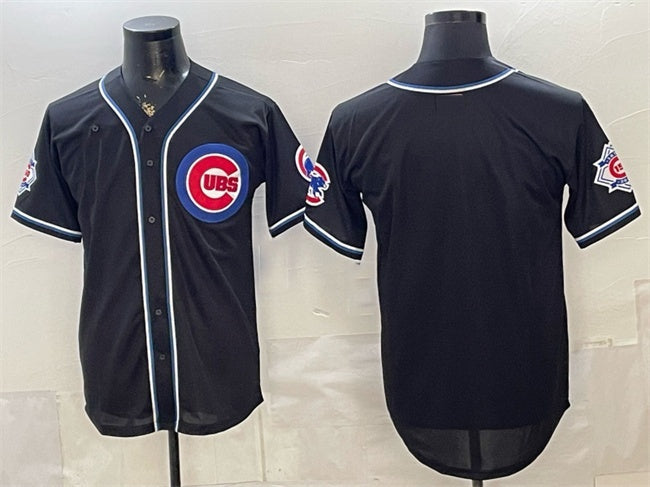 Chicago Cubs Blank 2026 Fashion Replica Black CONTON Out Stitched Jersey