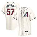 Arizona Diamondbacks #57 Eduardo Rodriguez Player Cream CONTON Home Game Stitched Jerseys