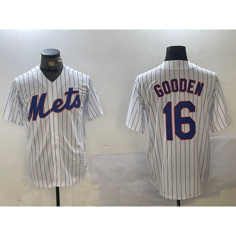 New York Mets #16 Dwight Gooden White CONTON Cool Base Stitched Jersey 2