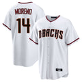 Arizona Diamondbacks #14 Gabriel Moreno Player White CONTON Home Game Stitched Jerseys