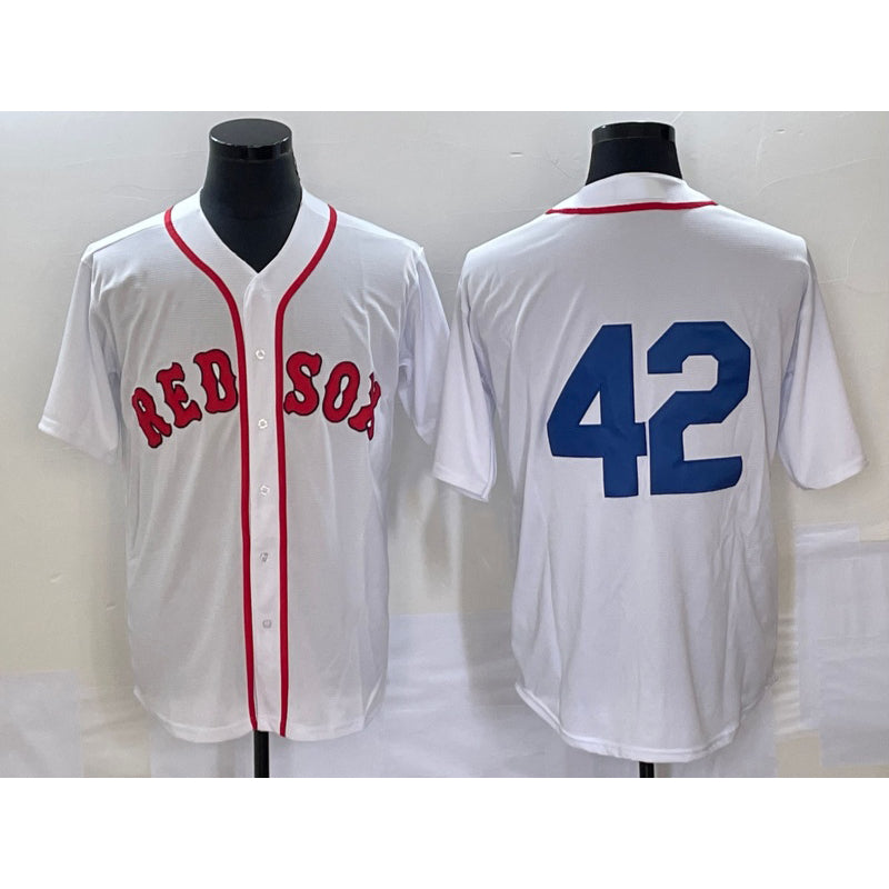 Boston Red Sox #42 Jackie Robinson White CONTON Cool Base Stitched Jersey