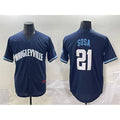 Chicago Cubs #21 Sammy Sosa Navy CONTON City Connect Stitched Jersey