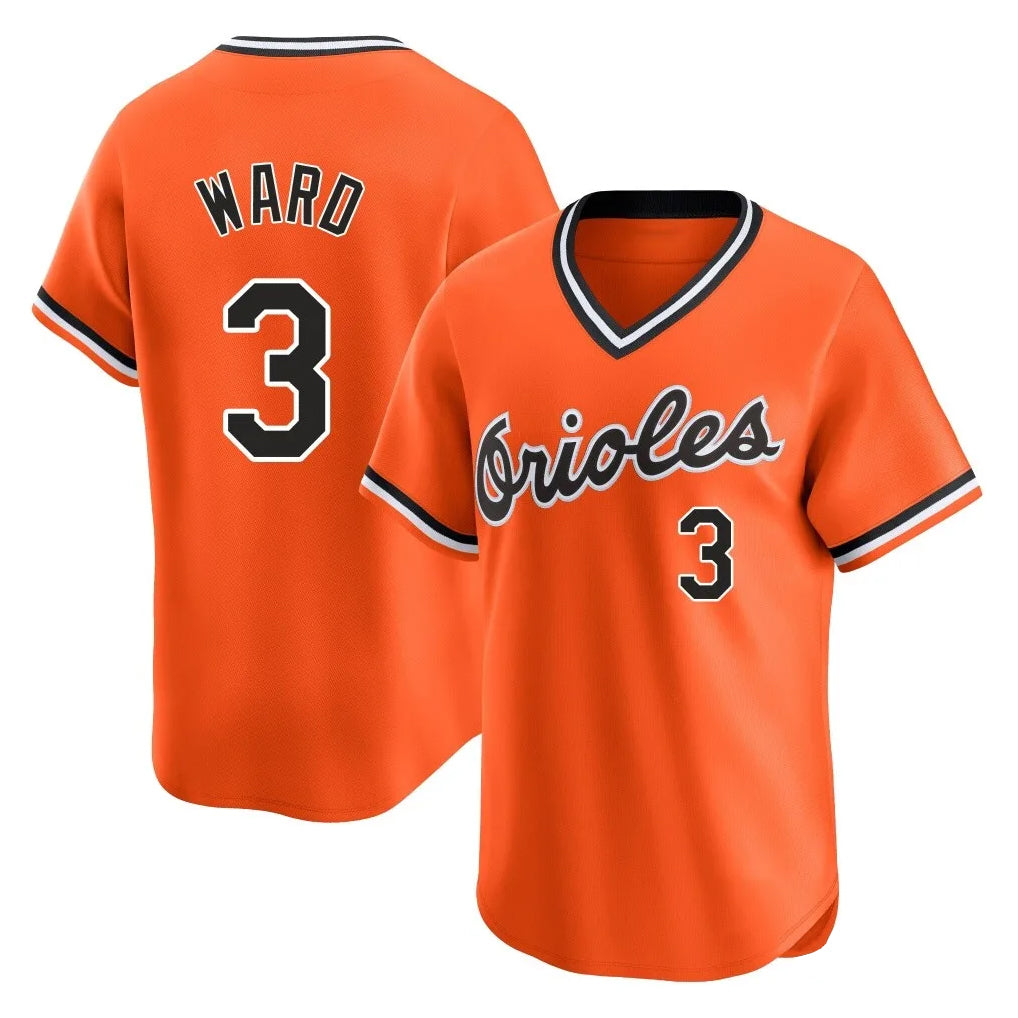 Baltimore Orioles #3 Taylor Ward Player Orange CONTON T-shirt Limited Home Game Stitched Jerseys