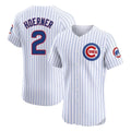 Chicago Cubs #2 Nico Hoerner Player White CONTON Limited Elite Home Game Stitched Jerseys