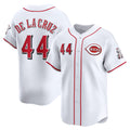 Cincinnati Reds #44 Elly De La Cruz White CONTON Home Limited Player Jersey