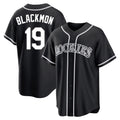 Colorado Rockies #19 Charlie Blackmon Player Black CONTON Fashion Out Home Game Stitched Jerseys