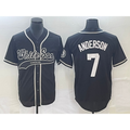 Chicago White Sox #7 Tim Anderson Black CONTON Cool Base Stitched Jersey