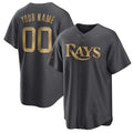 Custom Tampa Bay Rays Active Player Charcoal CONTON 2022 All-Star Cool Base Stitched Jersey