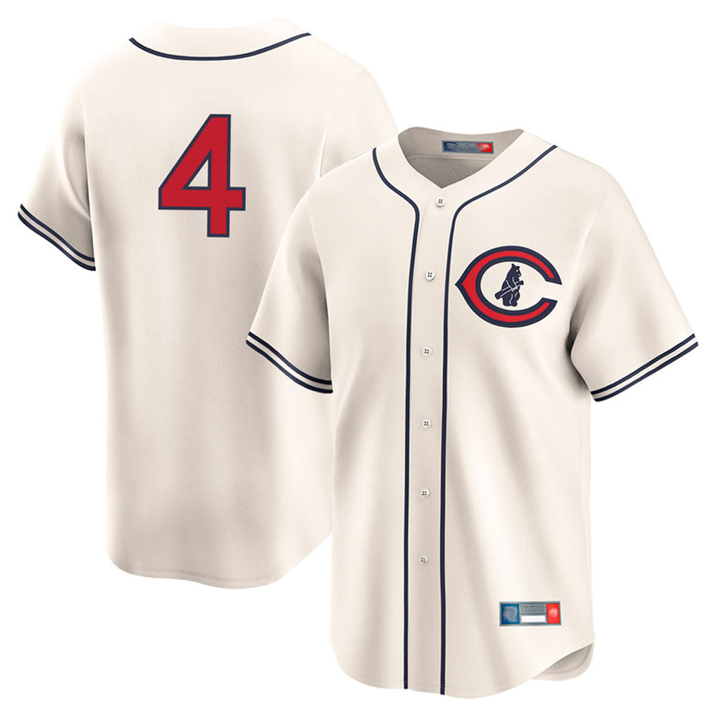 Chicago Cubs #4 Pete Crow-Armstrong Player Cream CONTON Field of Dreams Limited Home Game Stitched Jerseys