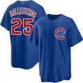 Chicago Cubs #25 Moises ballesteros Blue CONTON Cool Base Stitched Jersey