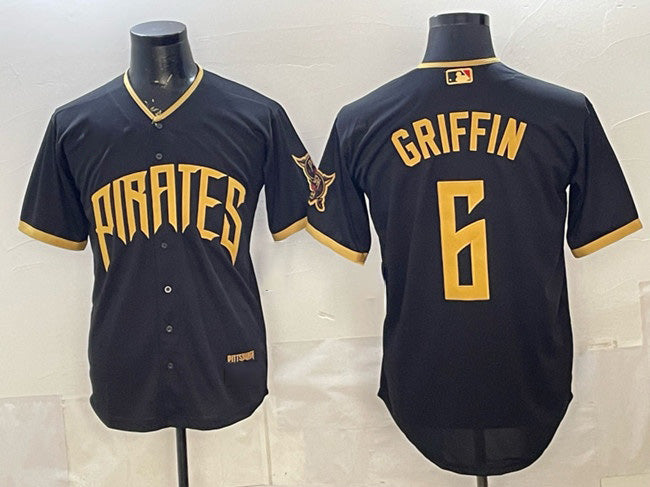 Pittsburgh Pirates #6 Konnor Griffin Black CONTON 2026 City Connect Stadium Stitched Jersey