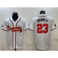 Atlanta Braves #23 Michael Harris II White Gold CONTON World Series Champions Program Cool Base Stitched Jersey