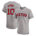 Boston Red Sox #10 Trevor Story Player Gray CONTON Road Limited Elite Home Game Stitched Jerseys1