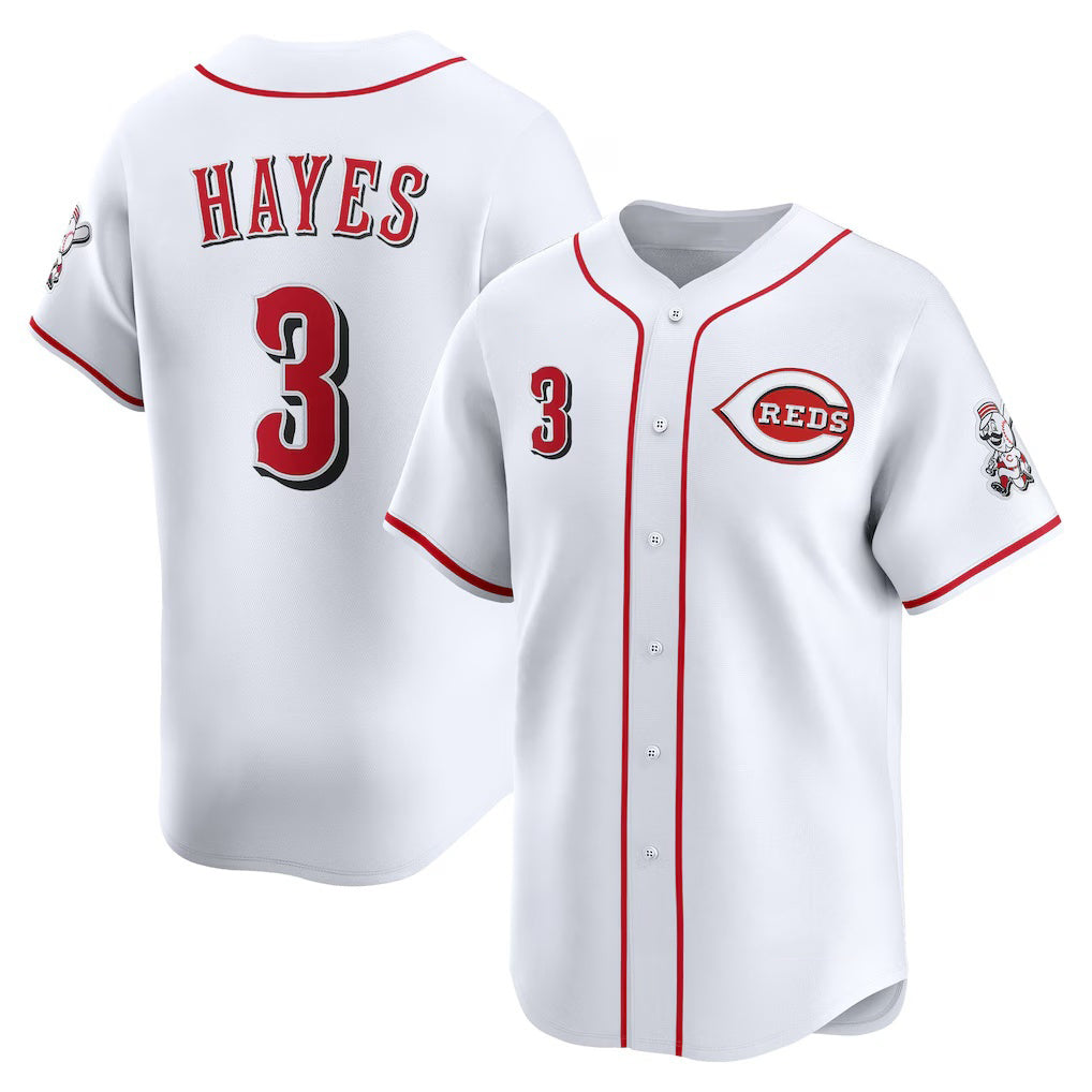 Cincinnati Reds #3 Ke'Bryan Hayes White CONTON Home Limited Player Jersey