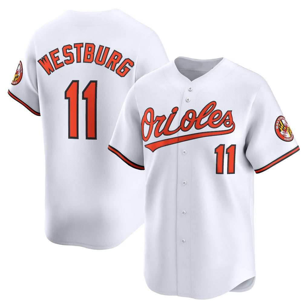 Baltimore Orioles #11 Jordan Westburg White CONTON Home Limited Player Jersey