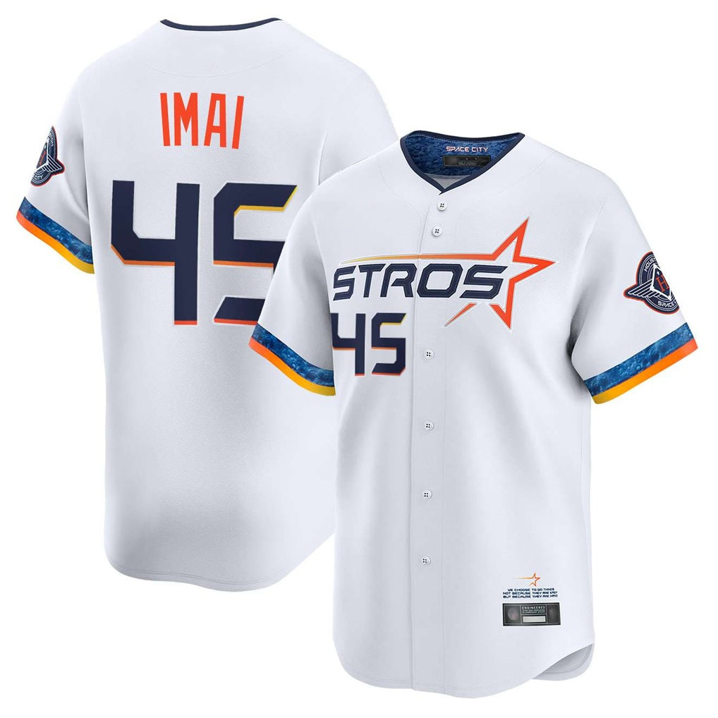 Houston Astros #45 Tatsuya Imai Player White CONTON City Connect Limited Home Stitched Jerseys