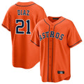 Houston Astros #21 Yainer Diaz Player Orange CONTON Home Game Stitched Jerseys