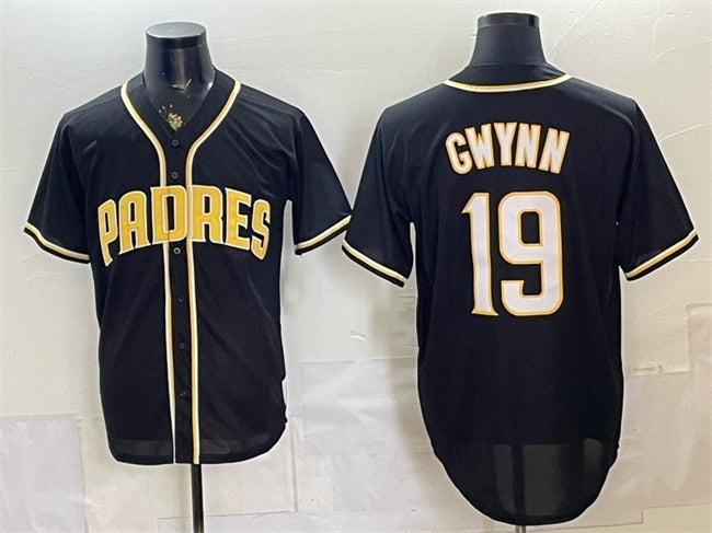 San Diego Padres #19 Tony Gwynn 2026 Fashion Replica Black CONTON Out Stitched Jersey