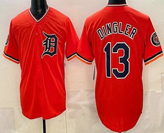 Detroit Tigers #13 Dillon Dingler Orange CONTON Limited Jersey