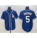 Los Angeles Dodgers #5 Freddie Freeman Blue CONTON Cool Base Stitched Jersey