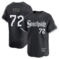 Chicago White Sox #72 Carlton Fisk Player Black CONTON City Connect Limited Home Stitched Jerseys