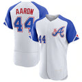 Atlanta Braves #44 Hank Aaron White CONTON 2023 City Connect Flex Base Stitched Jersey 2