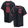 Cleveland Guardians #6 David Fry Player Navy CONTON Home Game Stitched Jerseys