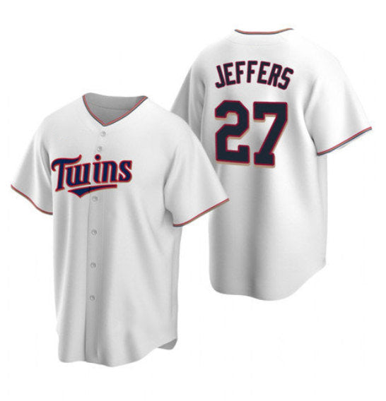 Minnesota Twins #27 Ryan Jeffers White CONTON Cool Base Stitched Jersey
